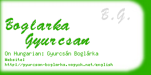boglarka gyurcsan business card